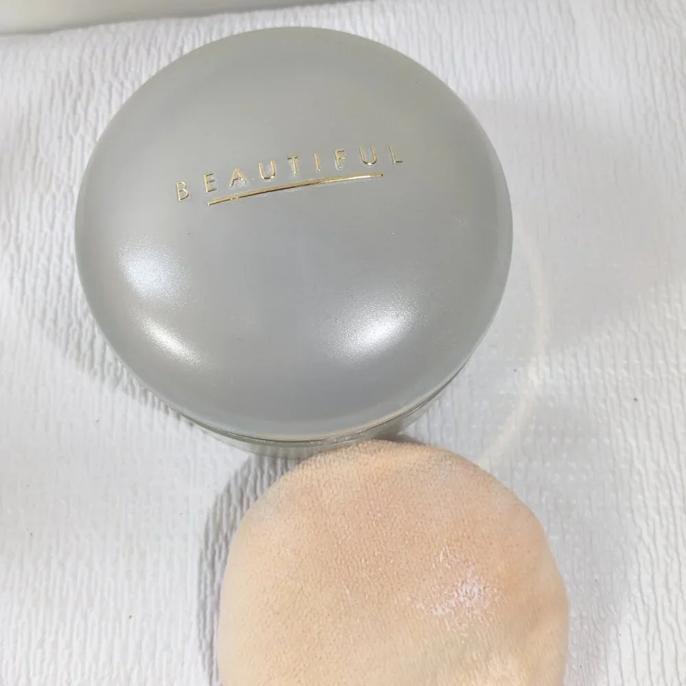 Vintage Estee Lauder Beautiful Perfumed Body Powder EMPTY container box w/ puff